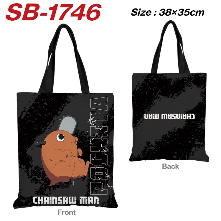 Chainsaw man Anime Canvas Handheld Shoulder Bag Handbag Shopping Bag 38X35CM SB-1746