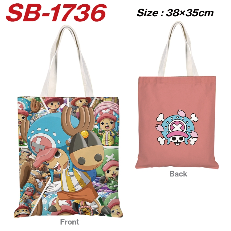 One Piece Anime Canvas Handheld Shoulder Bag Handbag Shopping Bag 38X35CM  SB-1736