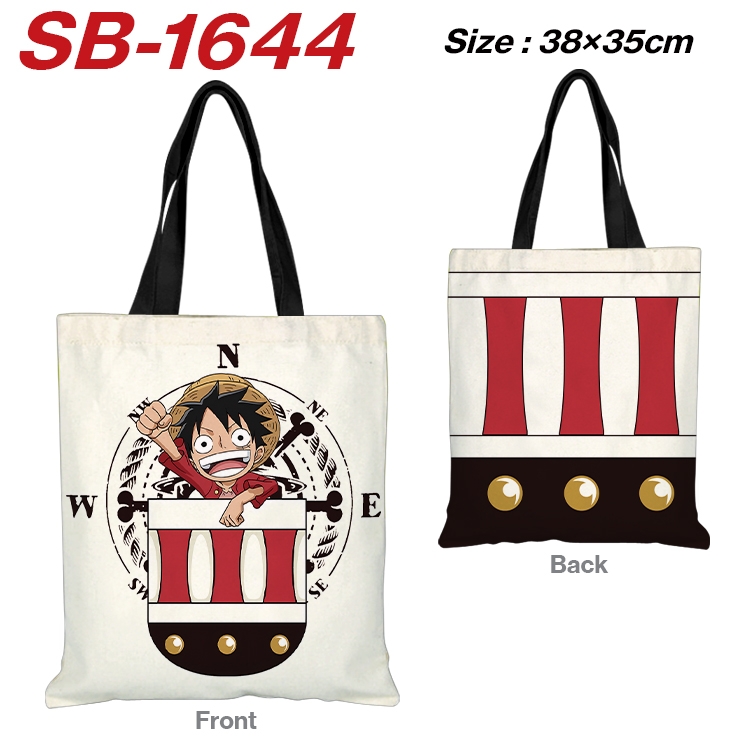 One Piece Anime Canvas Handheld Shoulder Bag Handbag Shopping Bag 38X35CM SB-1644