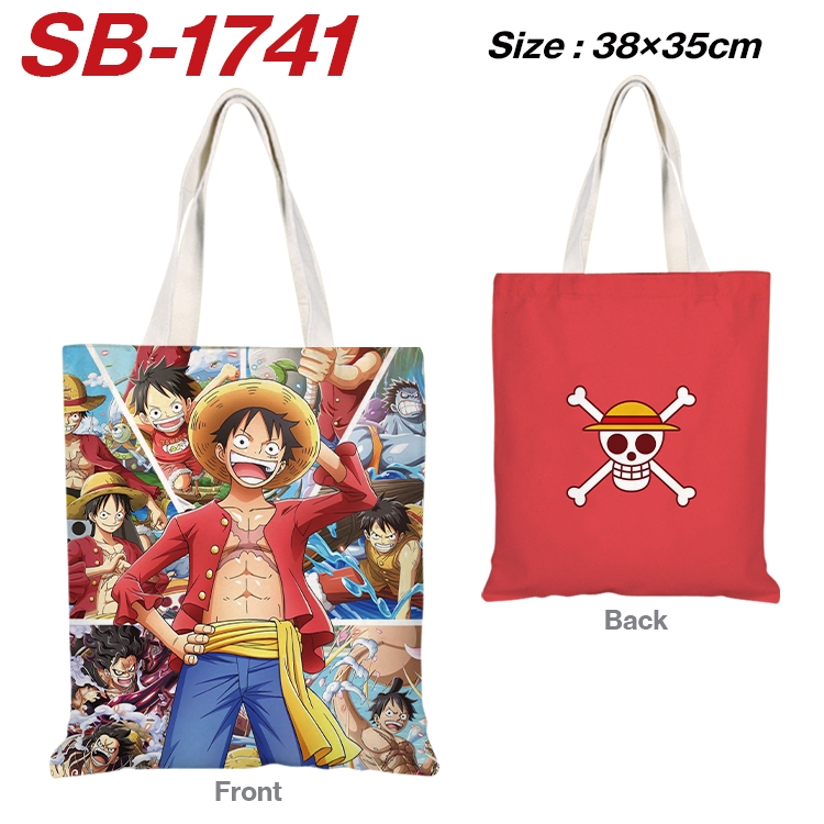 One Piece Anime Canvas Handheld Shoulder Bag Handbag Shopping Bag 38X35CM SB-1741