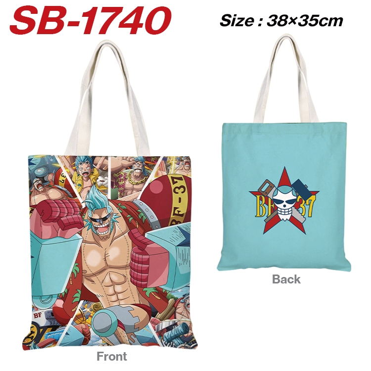 One Piece Anime Canvas Handheld Shoulder Bag Handbag Shopping Bag 38X35CM  SB-1740