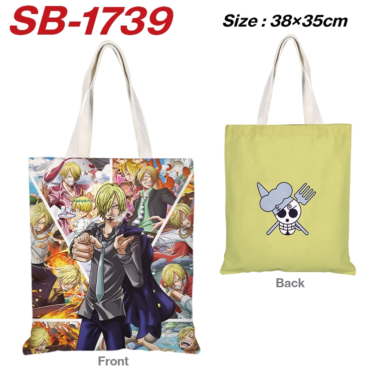 One Piece Anime Canvas Handheld Shoulder Bag Handbag Shopping Bag 38X35CM  SB-1739