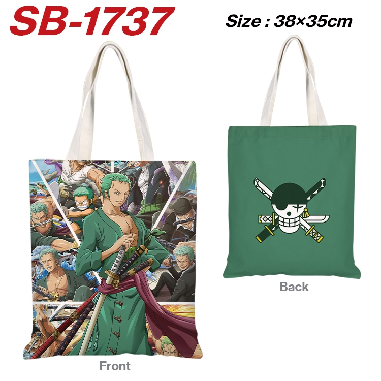 One Piece Anime Canvas Handheld Shoulder Bag Handbag Shopping Bag 38X35CM  SB-1737