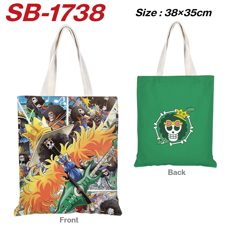 One Piece Anime Canvas Handheld Shoulder Bag Handbag Shopping Bag 38X35CM SB-1738