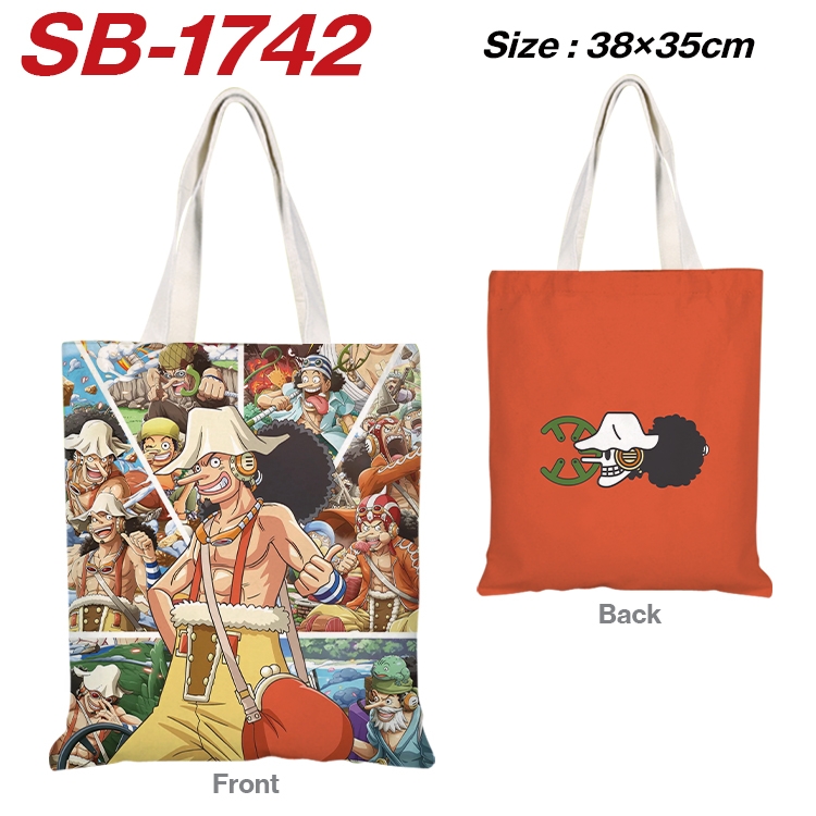 One Piece Anime Canvas Handheld Shoulder Bag Handbag Shopping Bag 38X35CM  SB-1742