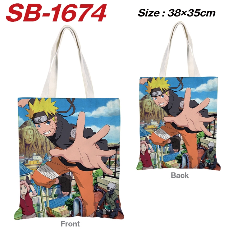 Naruto Anime Canvas Handheld Shoulder Bag Handbag Shopping Bag 38X35CM SB-1674