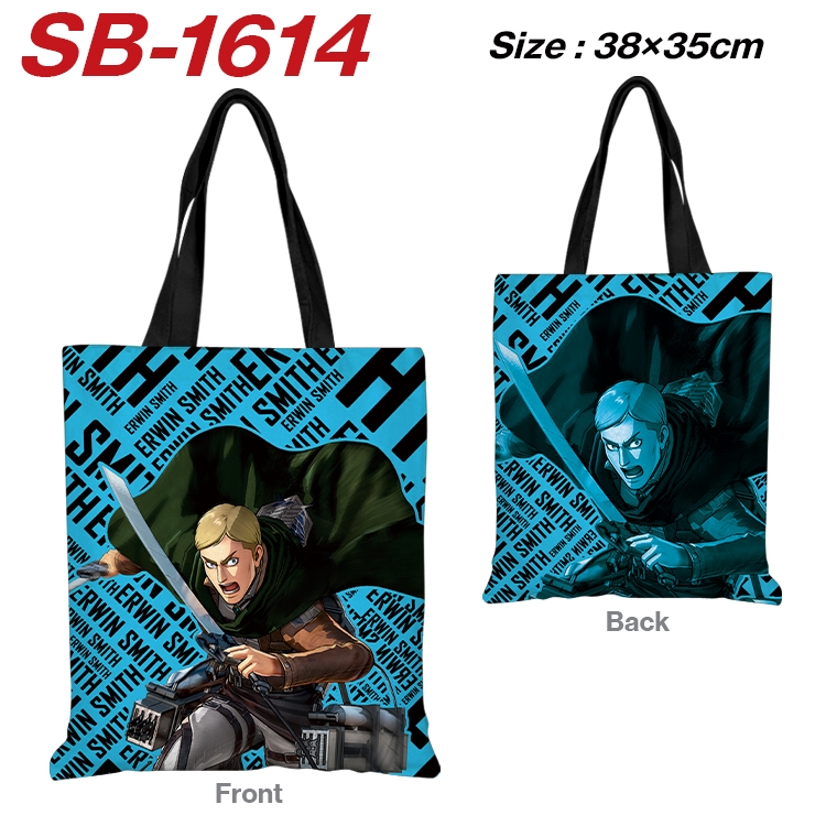 Shingeki no Kyojin Anime Canvas Handheld Shoulder Bag Handbag Shopping Bag 38X35CM  SB-1614