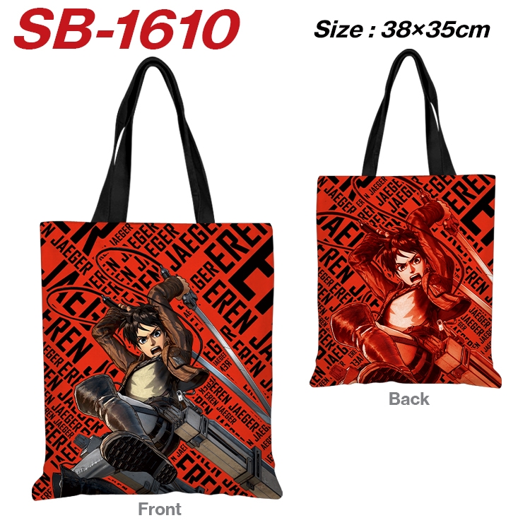 Shingeki no Kyojin Anime Canvas Handheld Shoulder Bag Handbag Shopping Bag 38X35CM  SB-1610