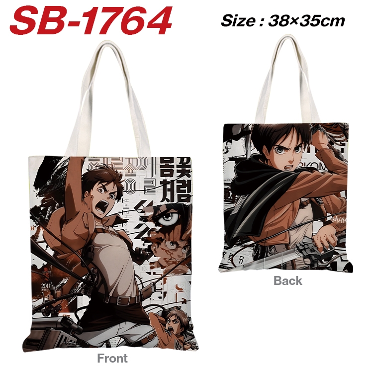 Shingeki no Kyojin Anime Canvas Handheld Shoulder Bag Handbag Shopping Bag 38X35CM  SB-1764