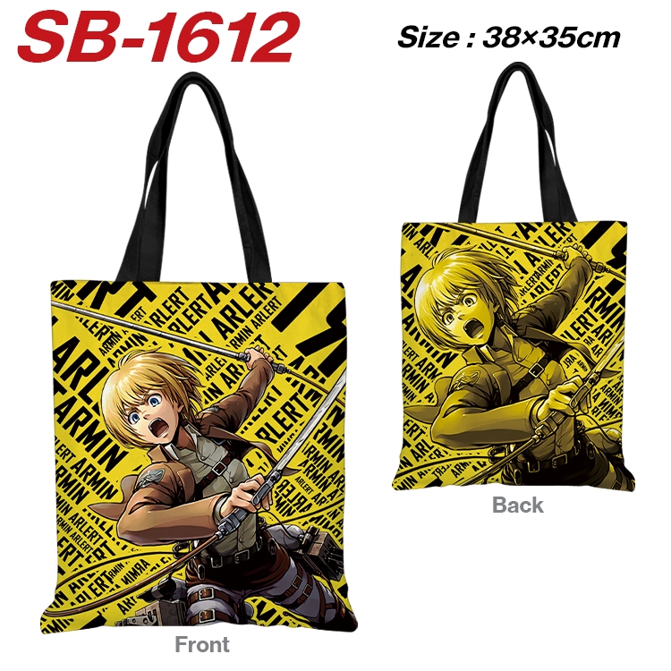 Shingeki no Kyojin Anime Canvas Handheld Shoulder Bag Handbag Shopping Bag 38X35CM SB-1612