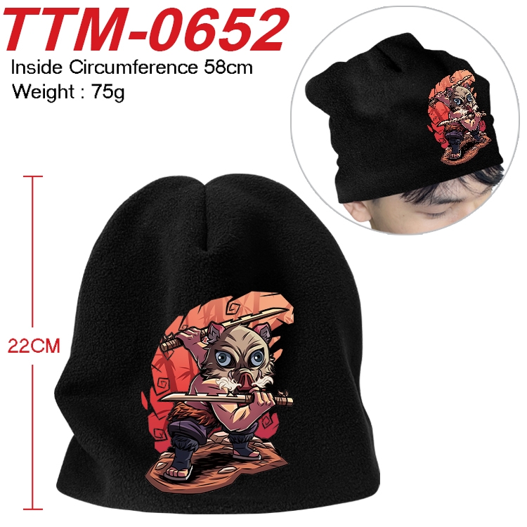 Demon Slayer Kimets Anime full-color printed plush hat 58cm