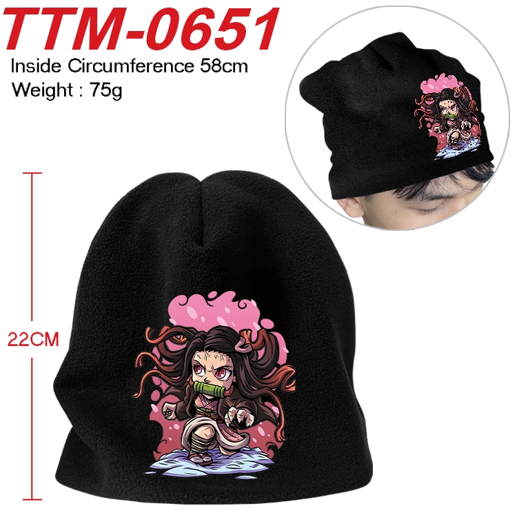 Demon Slayer Kimets Anime full-color printed plush hat 58cm