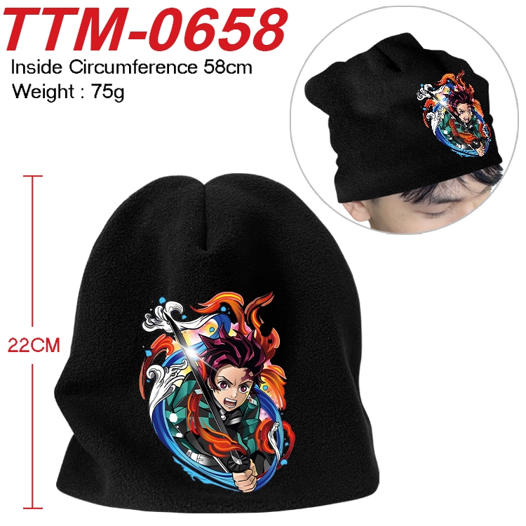 Demon Slayer Kimets Anime full-color printed plush hat 58cm