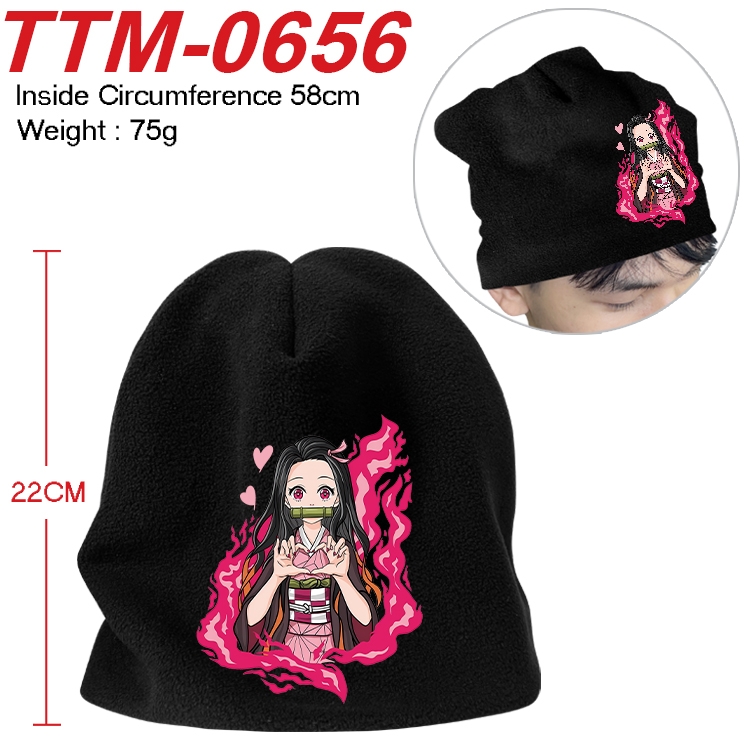 Demon Slayer Kimets Anime full-color printed plush hat 58cm