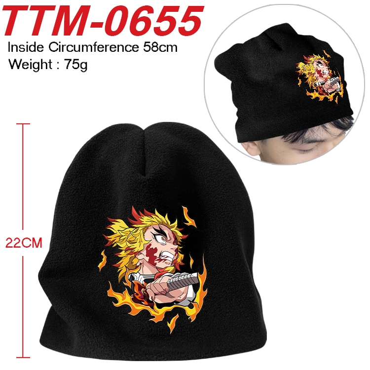 Demon Slayer Kimets Anime full-color printed plush hat 58cm