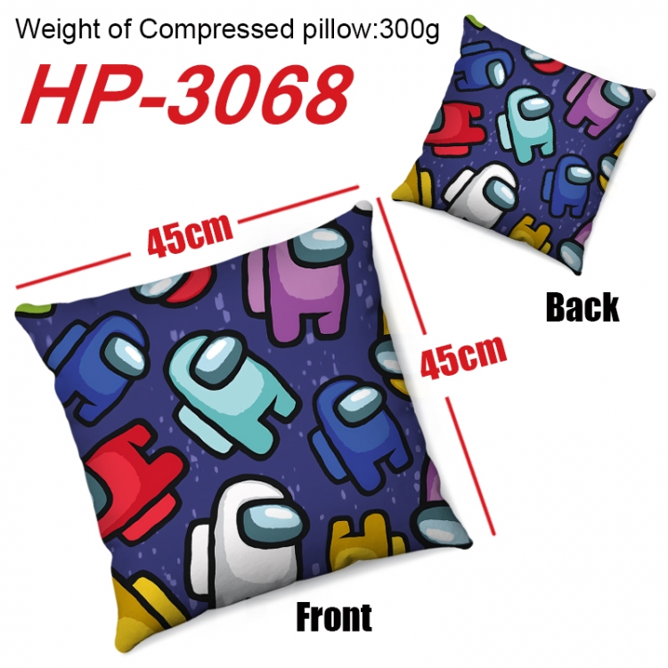 Among us Anime digital printing double-sided printed pillow 45X45cm NO FILLING HP-3068