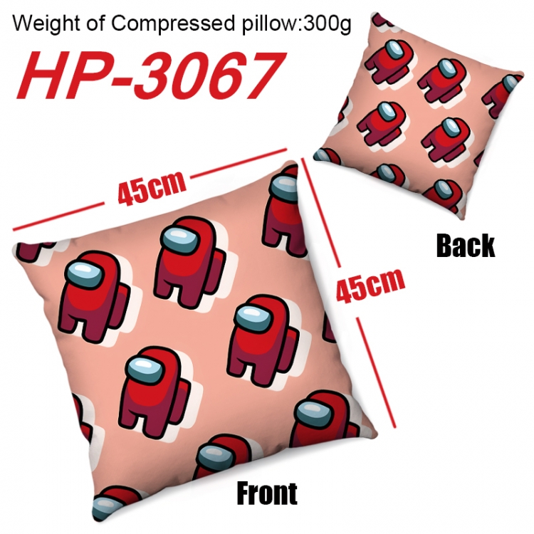 Among us Anime digital printing double-sided printed pillow 45X45cm NO FILLING HP-3067