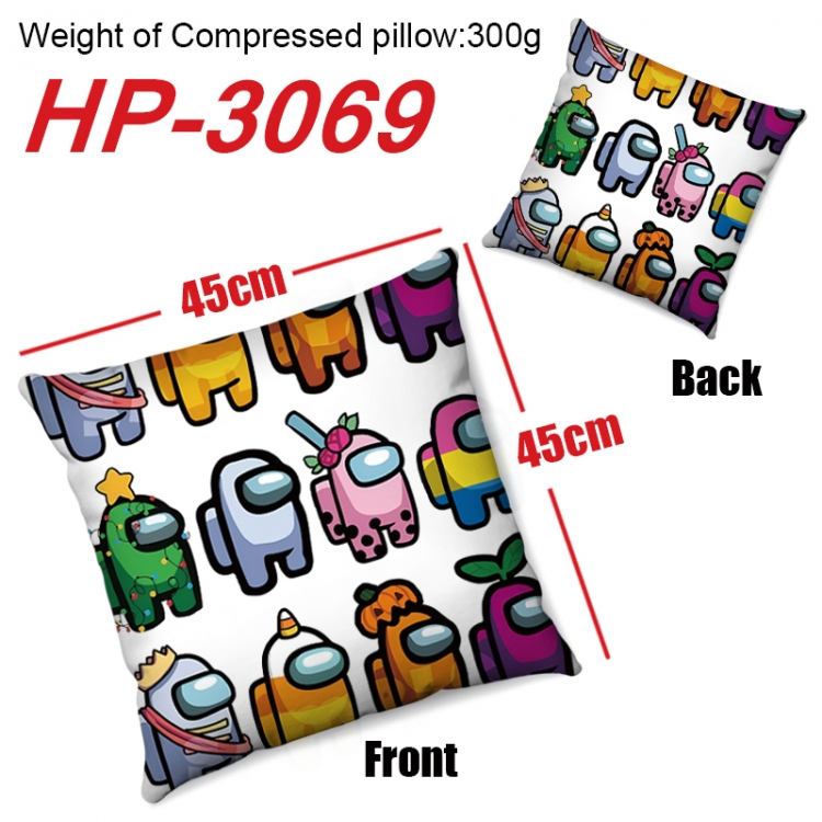 Among us Anime digital printing double-sided printed pillow 45X45cm NO FILLING HP-3069