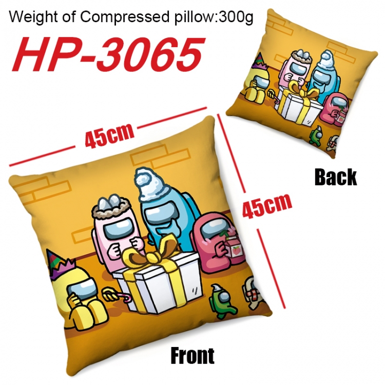 Among us Anime digital printing double-sided printed pillow 45X45cm NO FILLING HP-3065