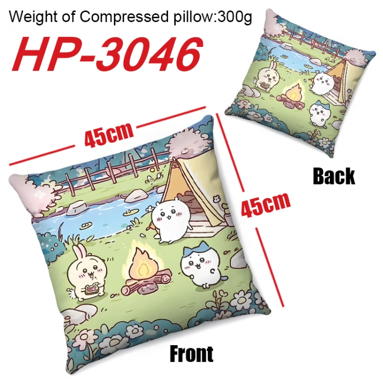 Chiikawa Anime digital printing double-sided printed pillow 45X45cm NO FILLING HP-3046