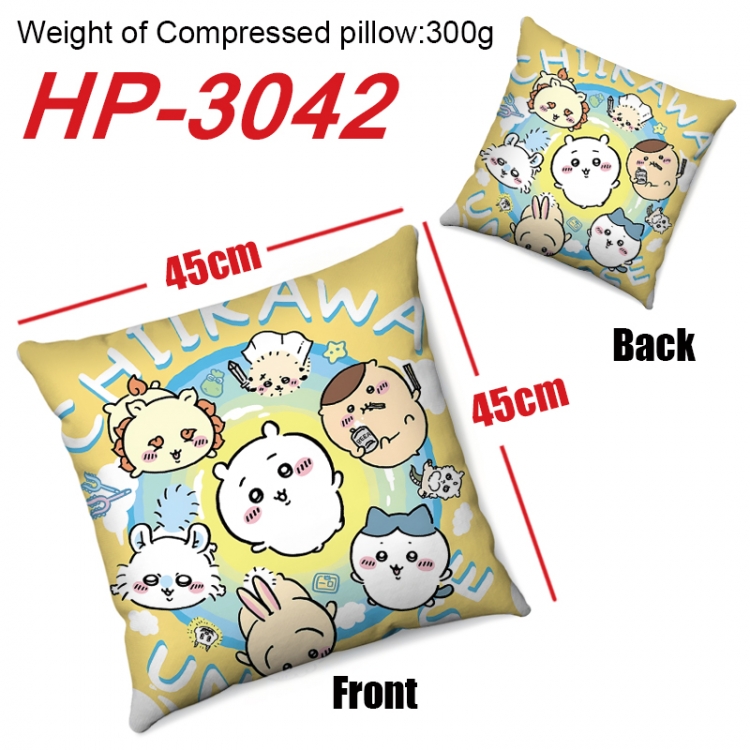 Chiikawa Anime digital printing double-sided printed pillow 45X45cm NO FILLING HP-3042