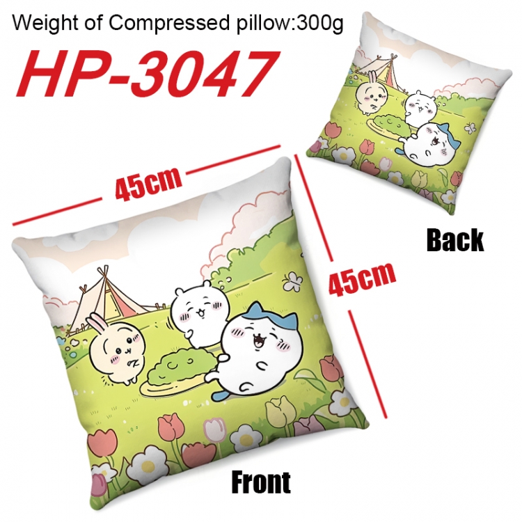 Chiikawa Anime digital printing double-sided printed pillow 45X45cm NO FILLING HP-3047