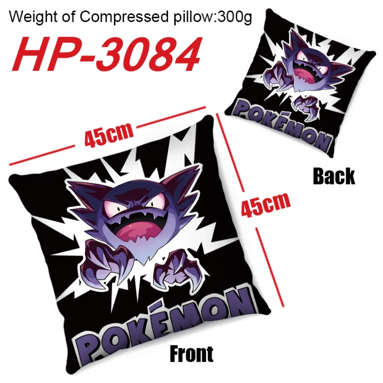 Pokemon  Anime digital printing double-sided printed pillow 45X45cm NO FILLING HP-3084