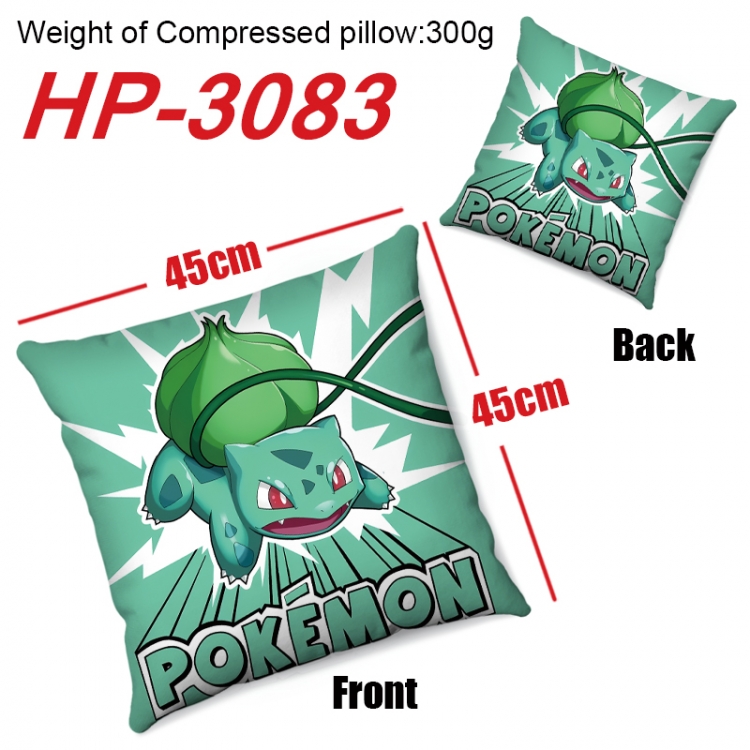 Pokemon  Anime digital printing double-sided printed pillow 45X45cm NO FILLING HP-3083