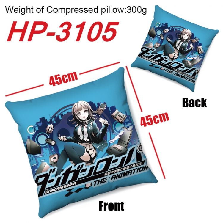 Dangan-Ronpa  Anime digital printing double-sided printed pillow 45X45cm NO FILLING  HP-3105