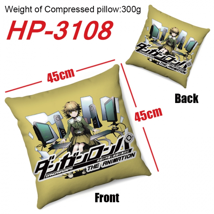 Dangan-Ronpa  Anime digital printing double-sided printed pillow 45X45cm NO FILLING HP-3108