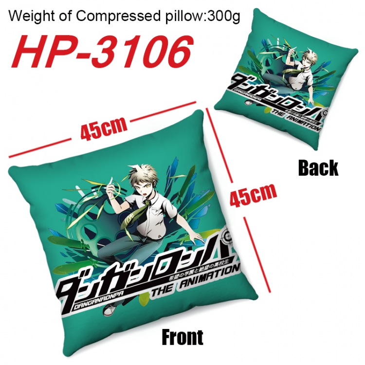 Dangan-Ronpa  Anime digital printing double-sided printed pillow 45X45cm NO FILLING  HP-3106