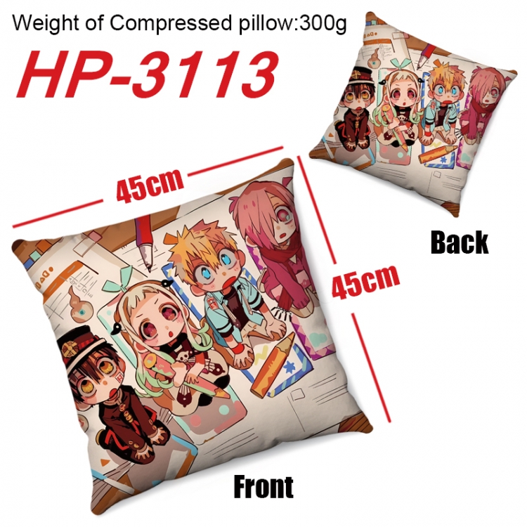 Toilet-bound Hanako-kun  Anime digital printing double-sided printed pillow 45X45cm NO FILLING  HP-3113