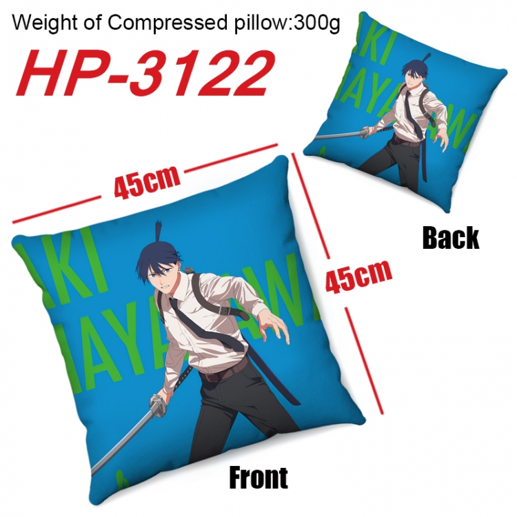 Chainsaw man  Anime digital printing double-sided printed pillow 45X45cm NO FILLING HP-3122