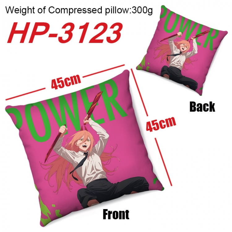 Chainsaw man  Anime digital printing double-sided printed pillow 45X45cm NO FILLING  HP-3123