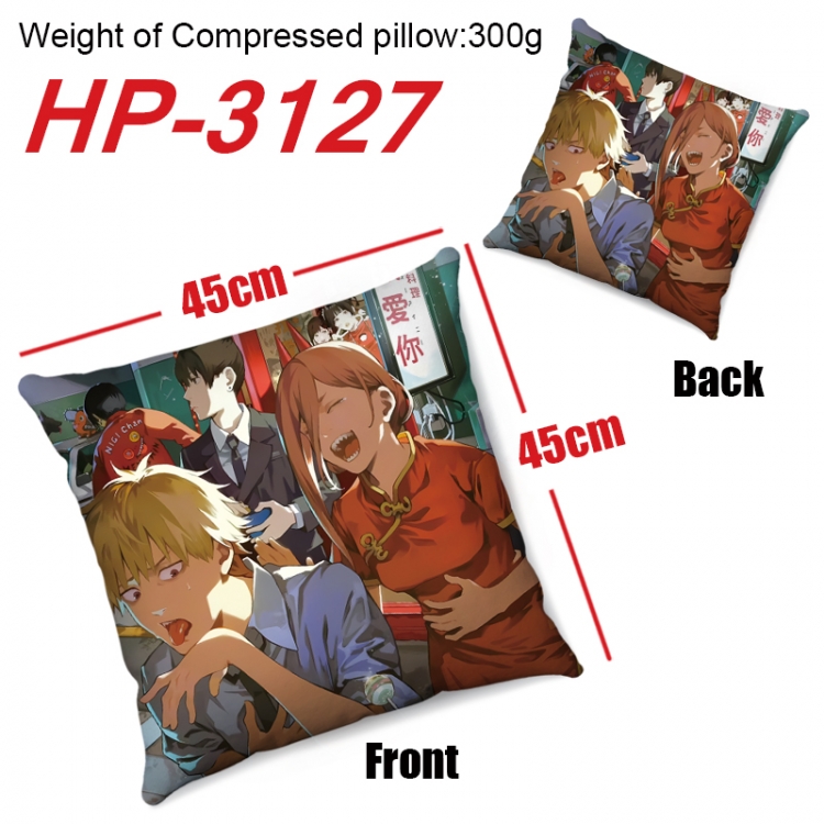 Chainsaw man  Anime digital printing double-sided printed pillow 45X45cm NO FILLING HP-3127