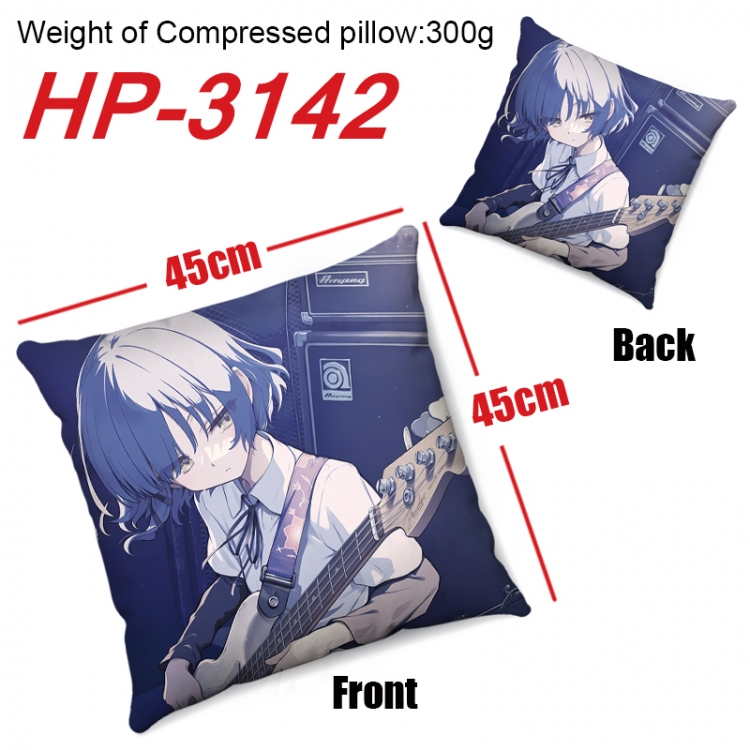 BOCCHI THE ROCK!  Anime digital printing double-sided printed pillow 45X45cm NO FILLING HP-3142