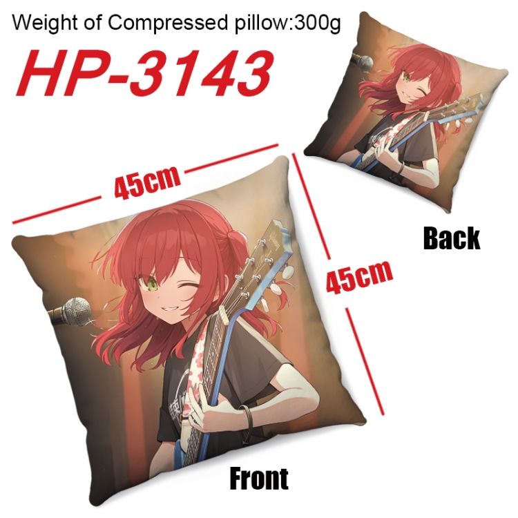 BOCCHI THE ROCK!  Anime digital printing double-sided printed pillow 45X45cm NO FILLING HP-3143