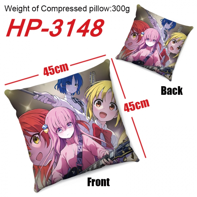 BOCCHI THE ROCK!  Anime digital printing double-sided printed pillow 45X45cm NO FILLING  HP-3148