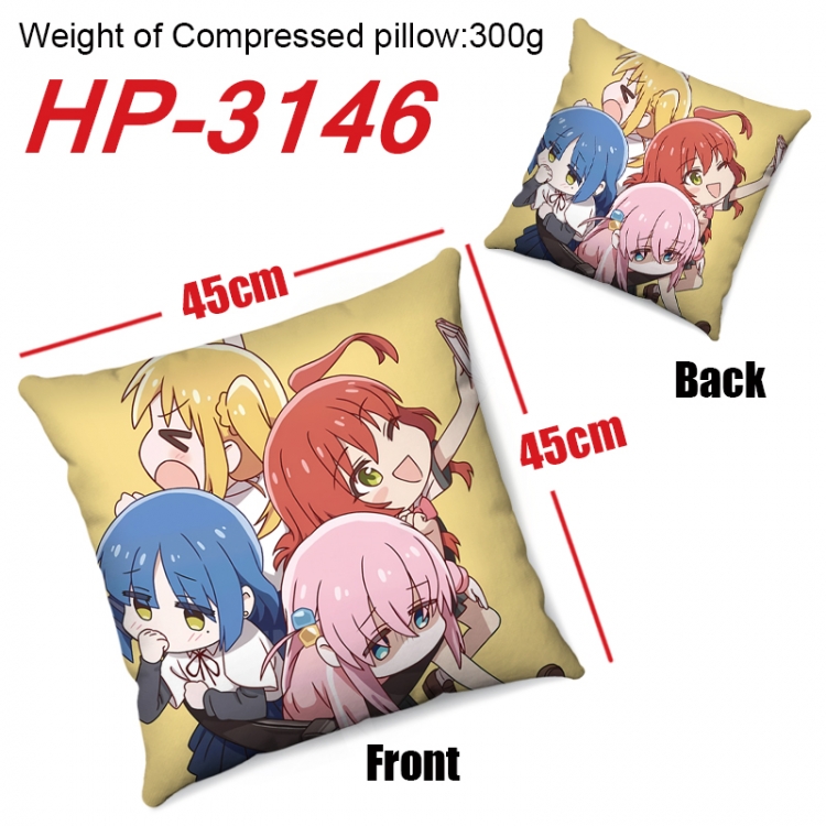 BOCCHI THE ROCK!  Anime digital printing double-sided printed pillow 45X45cm NO FILLING HP-3146