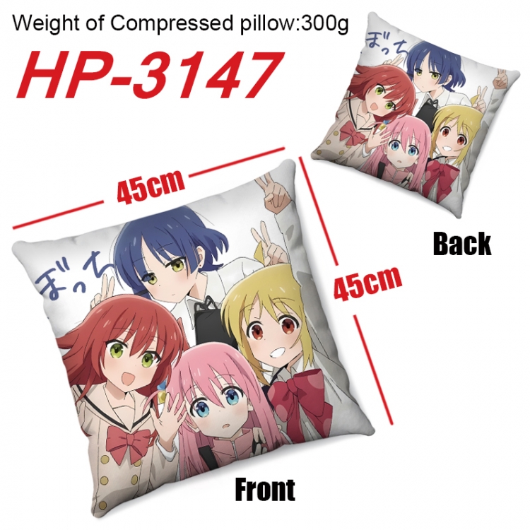 BOCCHI THE ROCK!  Anime digital printing double-sided printed pillow 45X45cm NO FILLING HP-3147