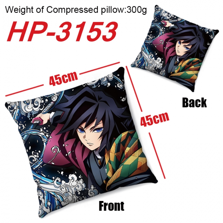 Demon Slayer Kimets  Anime digital printing double-sided printed pillow 45X45cm NO FILLING HP-3153