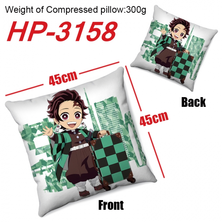 Demon Slayer Kimets  Anime digital printing double-sided printed pillow 45X45cm NO FILLING HP-3158