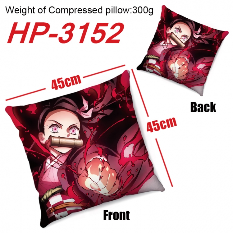 Demon Slayer Kimets  Anime digital printing double-sided printed pillow 45X45cm NO FILLING HP-3152