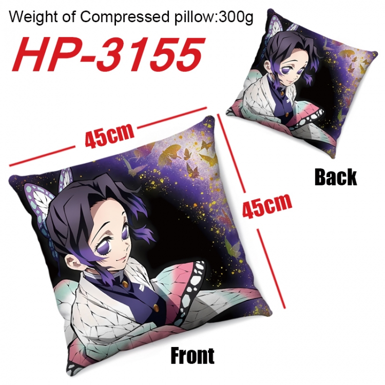 Demon Slayer Kimets  Anime digital printing double-sided printed pillow 45X45cm NO FILLING  HP-3155