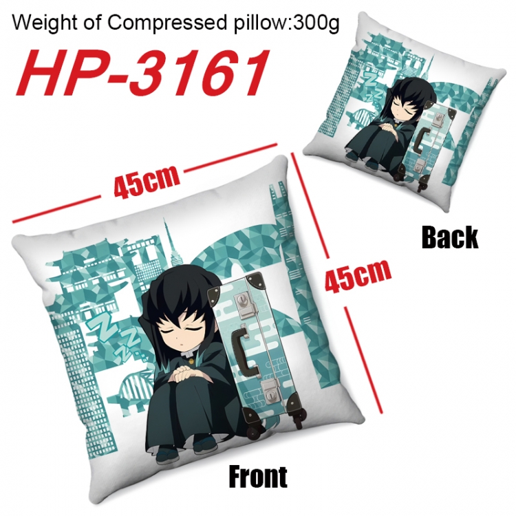 Demon Slayer Kimets  Anime digital printing double-sided printed pillow 45X45cm NO FILLING HP-3161