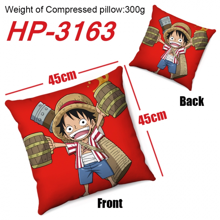 One Piece  Anime digital printing double-sided printed pillow 45X45cm NO FILLING  HP-3163