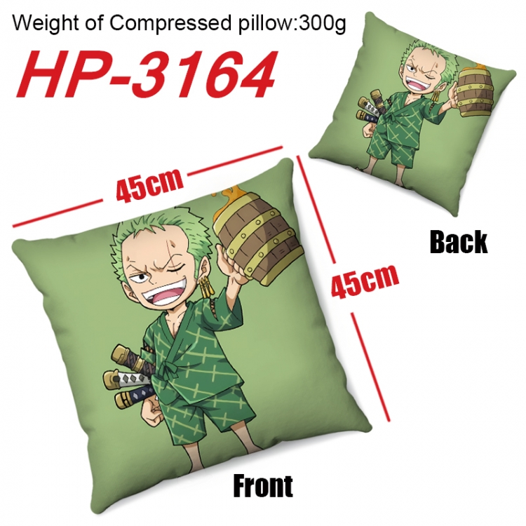 One Piece  Anime digital printing double-sided printed pillow 45X45cm NO FILLING HP-3164