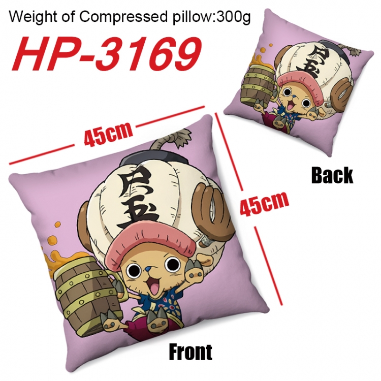 One Piece  Anime digital printing double-sided printed pillow 45X45cm NO FILLING HP-3169