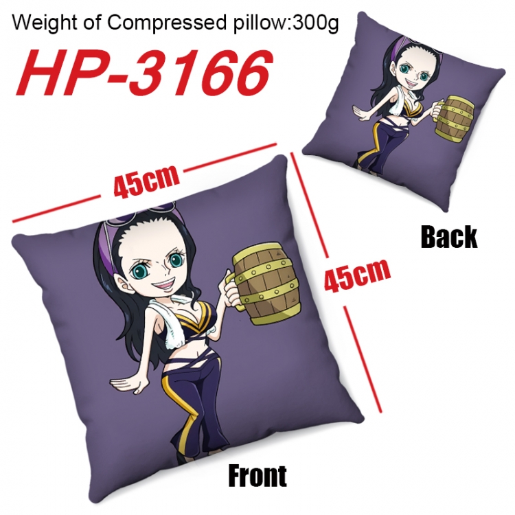 One Piece  Anime digital printing double-sided printed pillow 45X45cm NO FILLING HP-3166