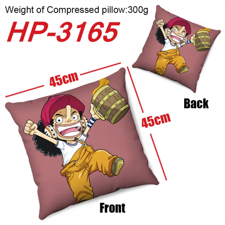 One Piece  Anime digital printing double-sided printed pillow 45X45cm NO FILLING HP-3165